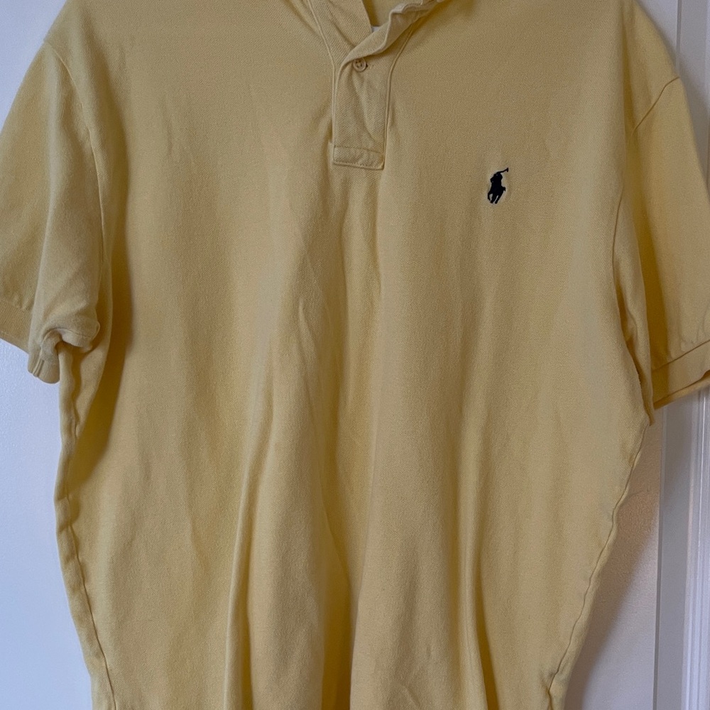 Polo by Ralph Lauren Men's Light Yellow Polo Shirt